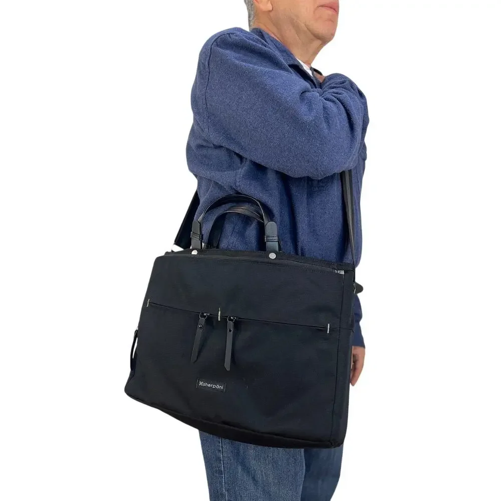 Sherpani Laptop Travel Crossbody Bag Unisex Black Lightweight
